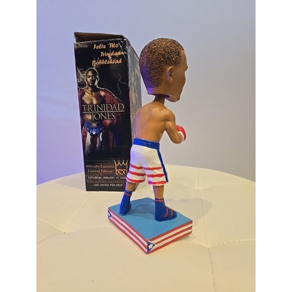 Boxer Boxing Bobblehead FELIX TITO TRINIDAD Roy JONES 2008 BOX Don KING Rare - Picture 3 of 14